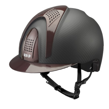 E-LIGHT CARBONHELM MATTSCHWARZ MIT METALLIC BORDEAUX VISIER UND 3 METALLIC BORDEAUX PAD