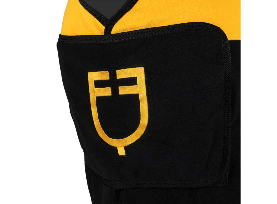 EQUESTRO Zweifarbige Anti-Pilling-Fleecedecke