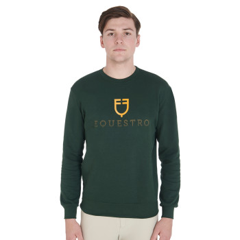 HERREN-SWEATSHIRT AUS BAUMWOLLE MIT RUNDHALSAUSSCHNITT UND LOGO AUF DER BRUST