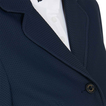 EQUESTRO Mädchen-Turnierpoloshirt in schmaler Passform aus perforiertem Stoff