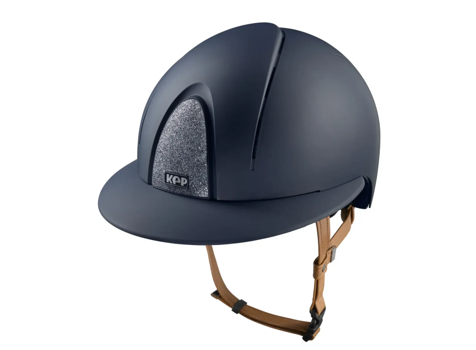 KEP Smart Nova Textile Blue Star Silver mit beigem Riemen und Polo-Visier