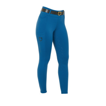 EQUESTRO Damen-Leggings mit hohem Bund und Gürtelschlaufen