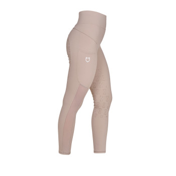 EQUESTRO Damen-Leggings in schmaler Passform mit Mikromesh-Einsätzen