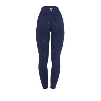 EQUESTRO Damen-Leggings in schmaler Passform mit Mikromesh-Einsätzen