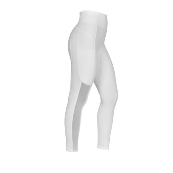 EQUESTRO Damen-Leggings in schmaler Passform mit Mikromesh-Einsätzen