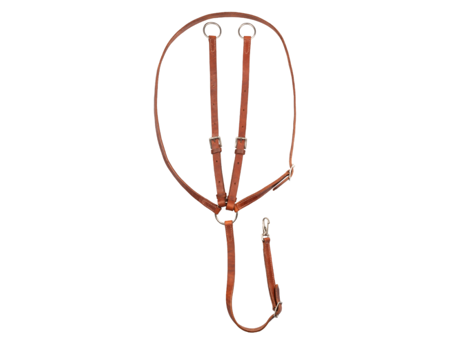 POOL'S MARTINGALE HALSKETTE AUS DICKEM LEDER