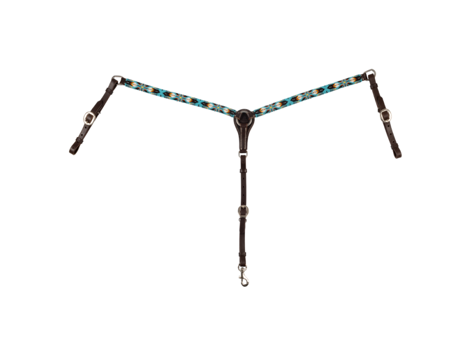SKY POOL'S NAVAJO BEADED OIL WESTERN PECTORAL