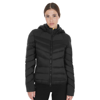 SLIM FIT DAMEN-DAUNENJACKE MIT ABNEHMBARER KAPUZE