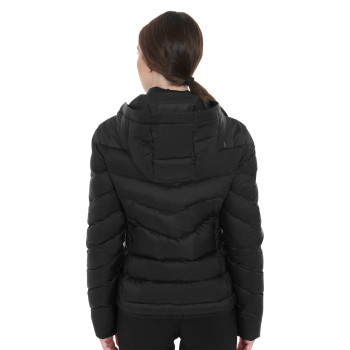 SLIM FIT DAMEN-DAUNENJACKE MIT ABNEHMBARER KAPUZE