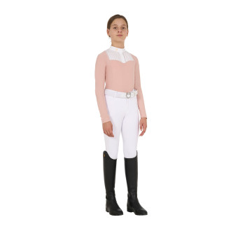 SLIM FIT POLOSHIRT FÜR KLEINE MÄDCHEN MIT STRASS