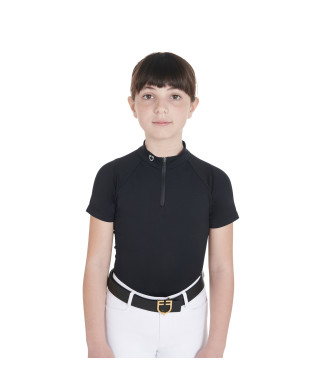 SLIM FIT TRAININGSPOLOSHIRT AUS TECHNISCHEM GEWEBE FÜR KINDER