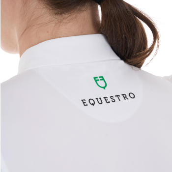 Damen Slim Fit Wettkampf-Poloshirt mit Rüschen