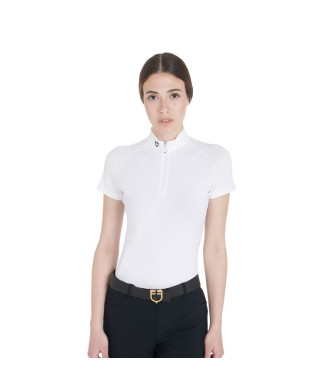 Damen Slim Fit elastisches Wettkampf-Poloshirt