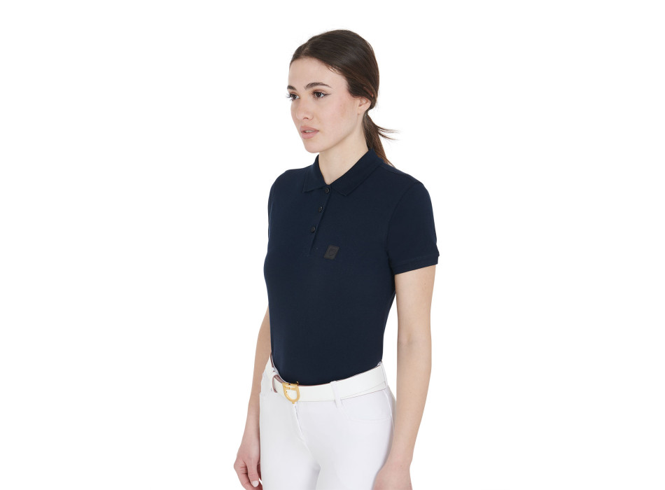 SLIM FIT DAMEN-POLOSHIRT AUS PREMIUM-STRETCH-GEWEBE