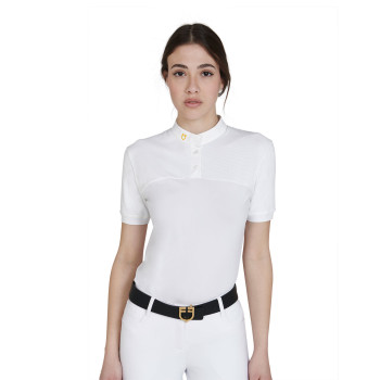 SLIM FIT POLOSHIRT FÜR DAMEN AUS TECHNISCHEM GEWEBE UND MESH