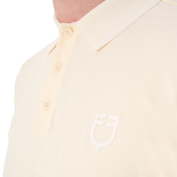 EQUESTRO Damen-Trainingspoloshirt in schmaler Passform mit Reißverschluss und Strasssteinen am Kragen