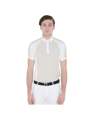 EQUESTRO Herren-Poloshirt mit schmaler Passform und vier Knöpfen für Turniere