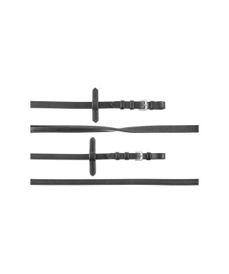 Dressur-Doppelzügel-Set aus glattem Leder