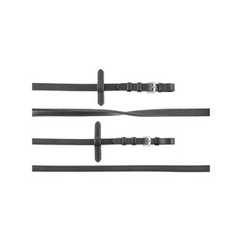 Dressur-Doppelzügel-Set aus glattem Leder