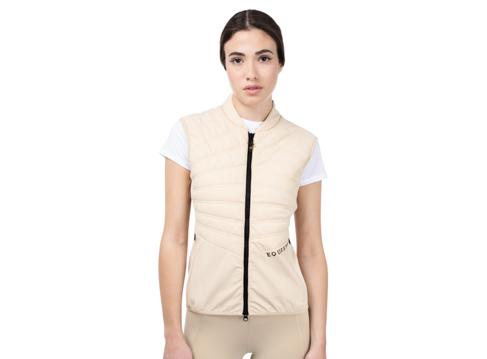 SLIM FIT DAMENJACKE OHNE ÄRMEL AUS TECHNISCHEM GEWEBE