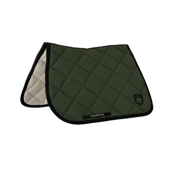 EQUESTRO Black Line Edition Springsatteldecke mit gesticktem Logo