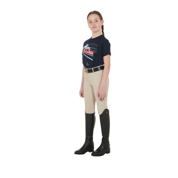 SLIM FIT MÄDCHEN-T-SHIRT MIT BUNTEM JUMP-PRINT