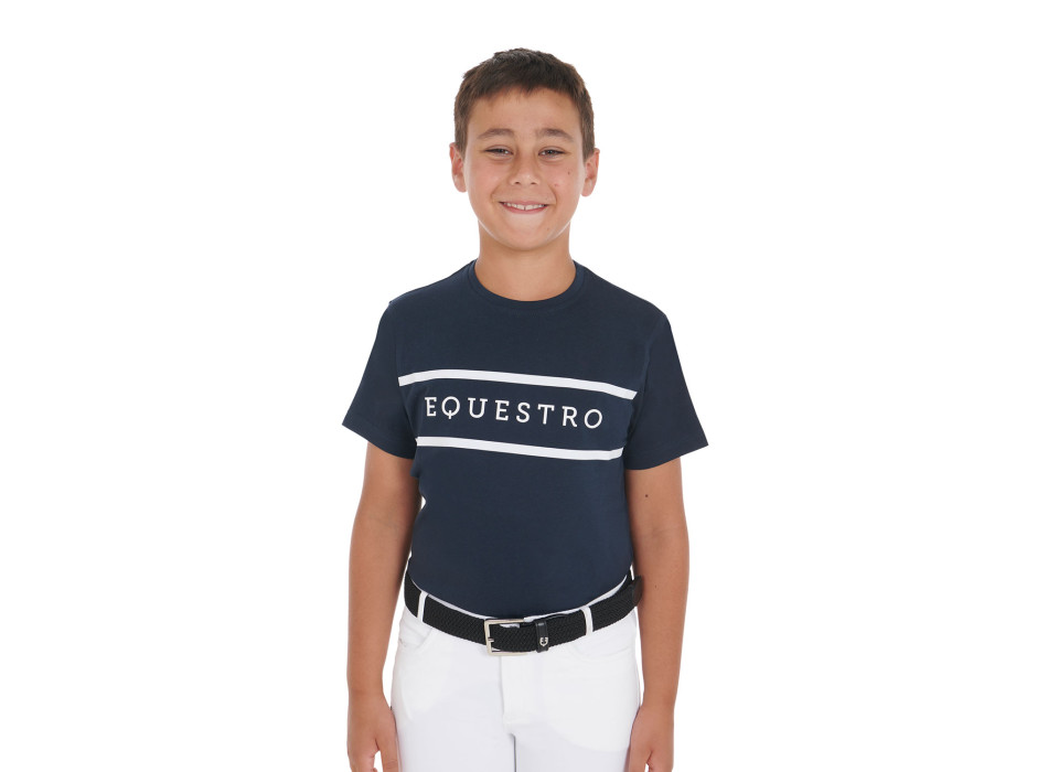 KINDER T-SHIRT MIT KONTRASTIERENDER SCHRIFT