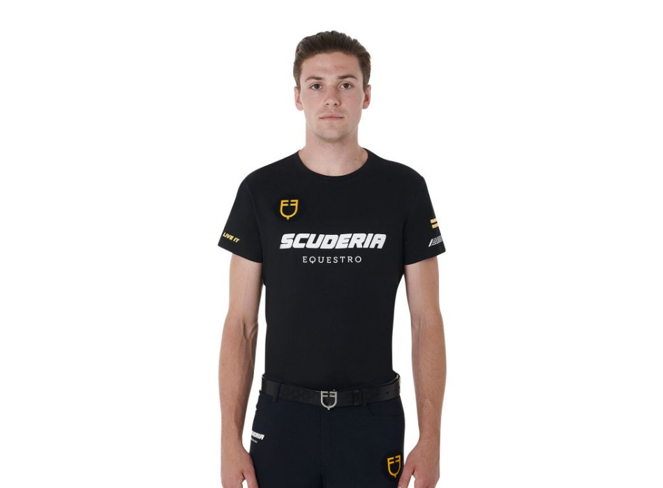 SCUDERIA EQUESTRO HERREN-T-SHIRT AUS STRETCH-BAUMWOLLE