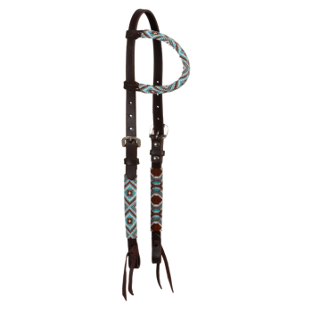 BRIDLE WITH DIAMOND BEADS AND ONE EAR OILING