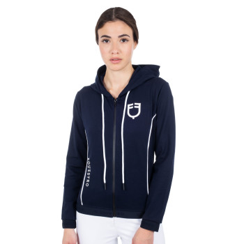 WOMEN'S FRONT ZIP SWEATSHIRT TECHNICAL INTERLOCK FABRIC