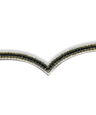 Sparks N Blings TheOne V Shape Gray Black browband