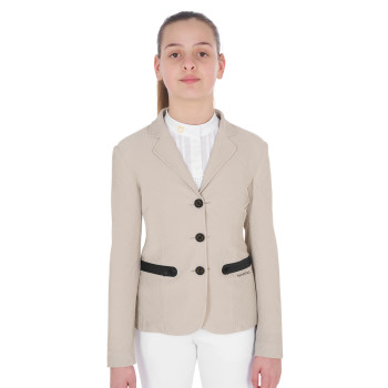 GIRLS' THREE-BUTTON PERFORATED COMPETITION JACKET