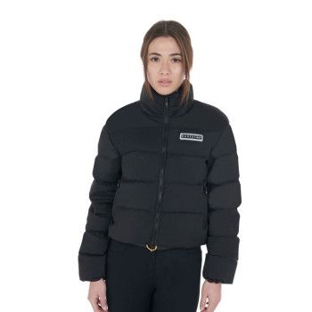 WOMEN'S SHORT DOWN JACKET IN STRETCH FABRIC