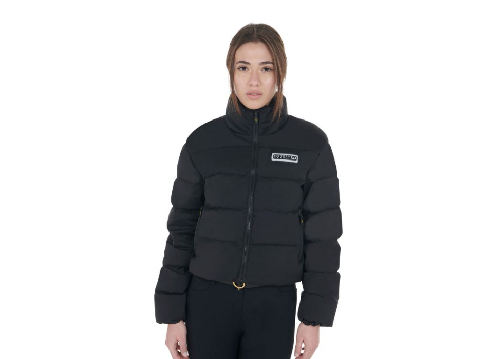 WOMEN'S SHORT DOWN JACKET IN STRETCH FABRIC