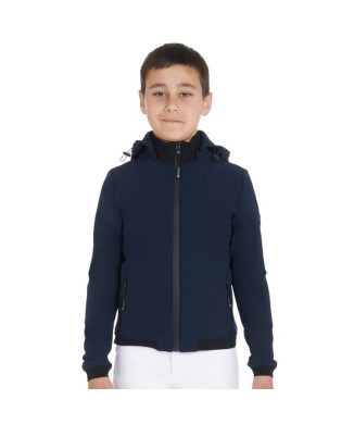 KIDS' THREE-LAYER SOFTSHELL JACKET IN TECHNICAL FABRIC