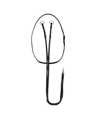 LEATHER MARTINGALE WITH SILVER STITCHING