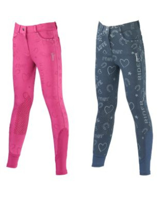 DASLO TROUSERS FOR GIRLS WITH PRINT AND RHINESTONE