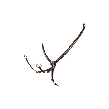 BREASTPLATE WITH TANNED LEATHER FORK AND SILVER CLINCHER