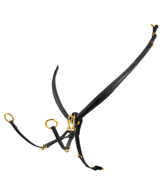 BREASTPLATE WITH TANNED LEATHER FORK AND STEEL BUCKLES