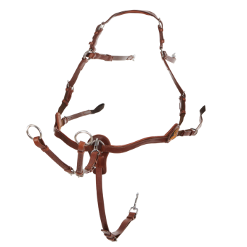 CALF LEATHER BREASTPLATE FIVE ATTACHMENT POINTS