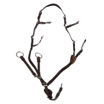 CALF LEATHER BREASTPLATE FIVE ATTACHMENT POINTS