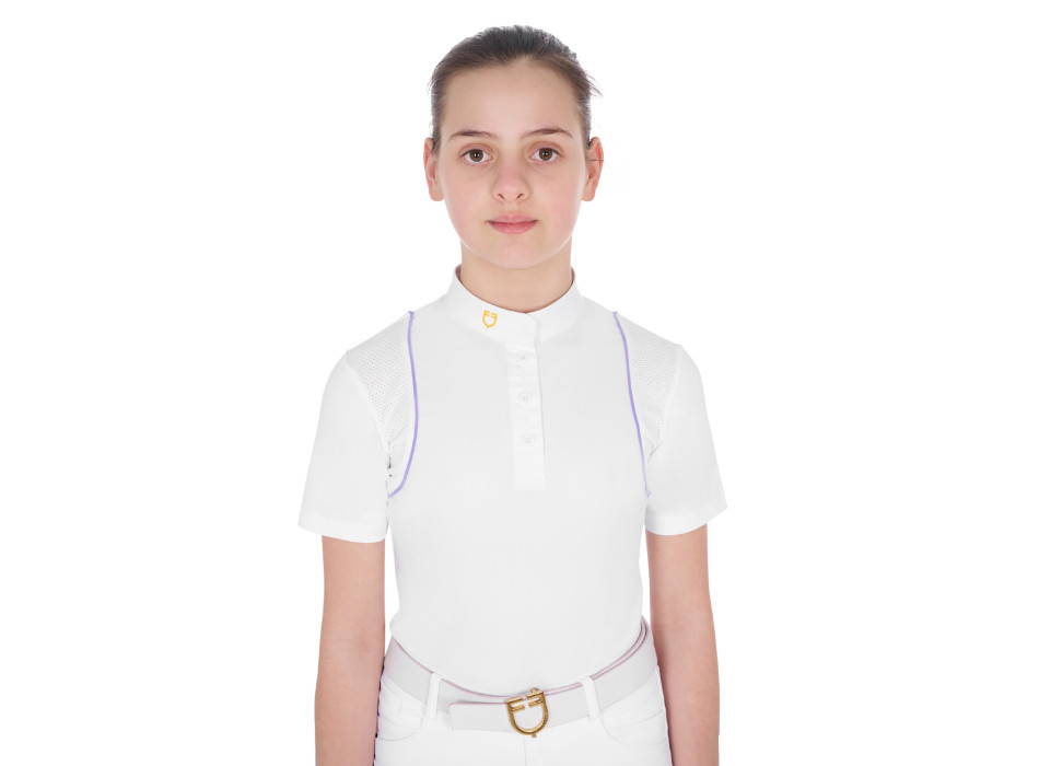 SLIM FIT COMPETITION POLO SHIRT FOR GIRLS WITH BUTTONS