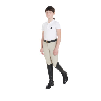 SLIM FIT KIDS' TRAINING POLO SHIRT WITH THREE BUTTONS