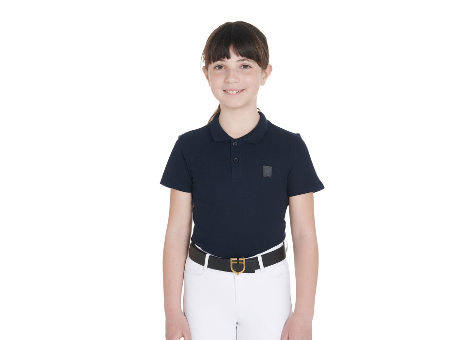 SLIM FIT KIDS' TRAINING POLO SHIRT WITH THREE BUTTONS