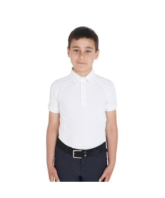 SLIM FIT FOUR BUTTON COMPETITION POLO SHIRT FOR CHILDREN