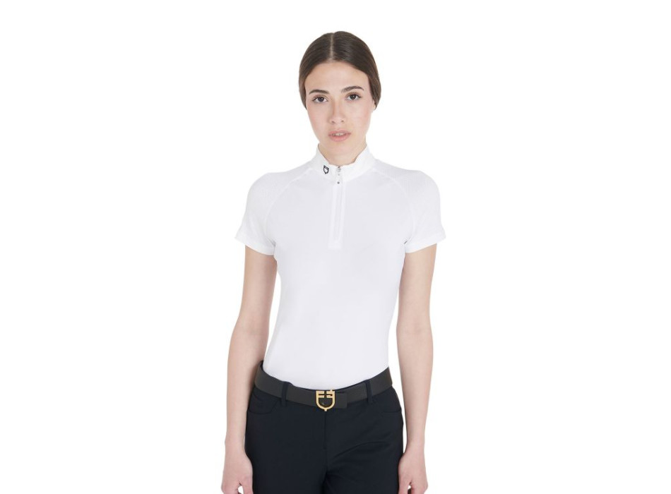 WOMEN'S SLIM FIT ELASTICATED COMPETITION POLO SHIRT