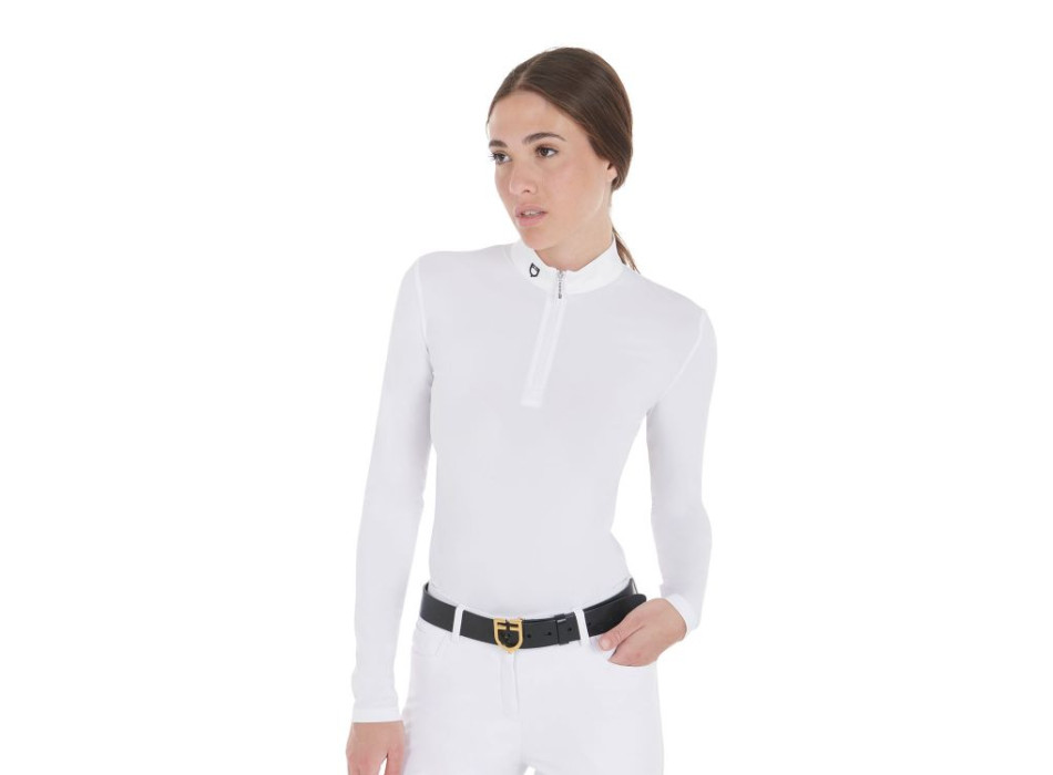 WOMEN'S SLIM FIT LONG SLEEVE COMPETITION POLO SHIRT