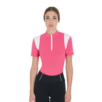 WOMEN'S SLIM FIT TRAINING POLO SHIRT WITH MESH INSERTS