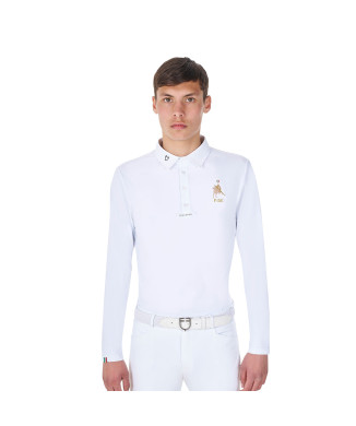 Equestro X FISE Men's Long Sleeve Competition Polo Shirt