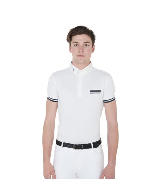 SLIM FIT COMPETITION POLO SHIRT FOR MEN WITH BLACK INSERTS